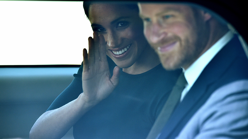 Harry, Duke of Sussex and Meghan, Duchess of Sussex arrive at Dublin city airport on their royal visit to Ireland on July 10, 2018 in Dublin, Ireland.